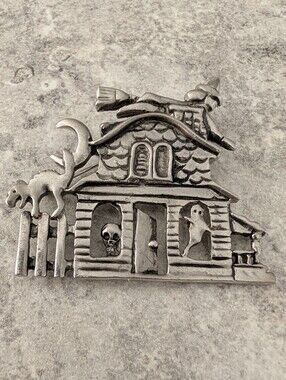 Vintage AAI Haunted House Halloween Brooch